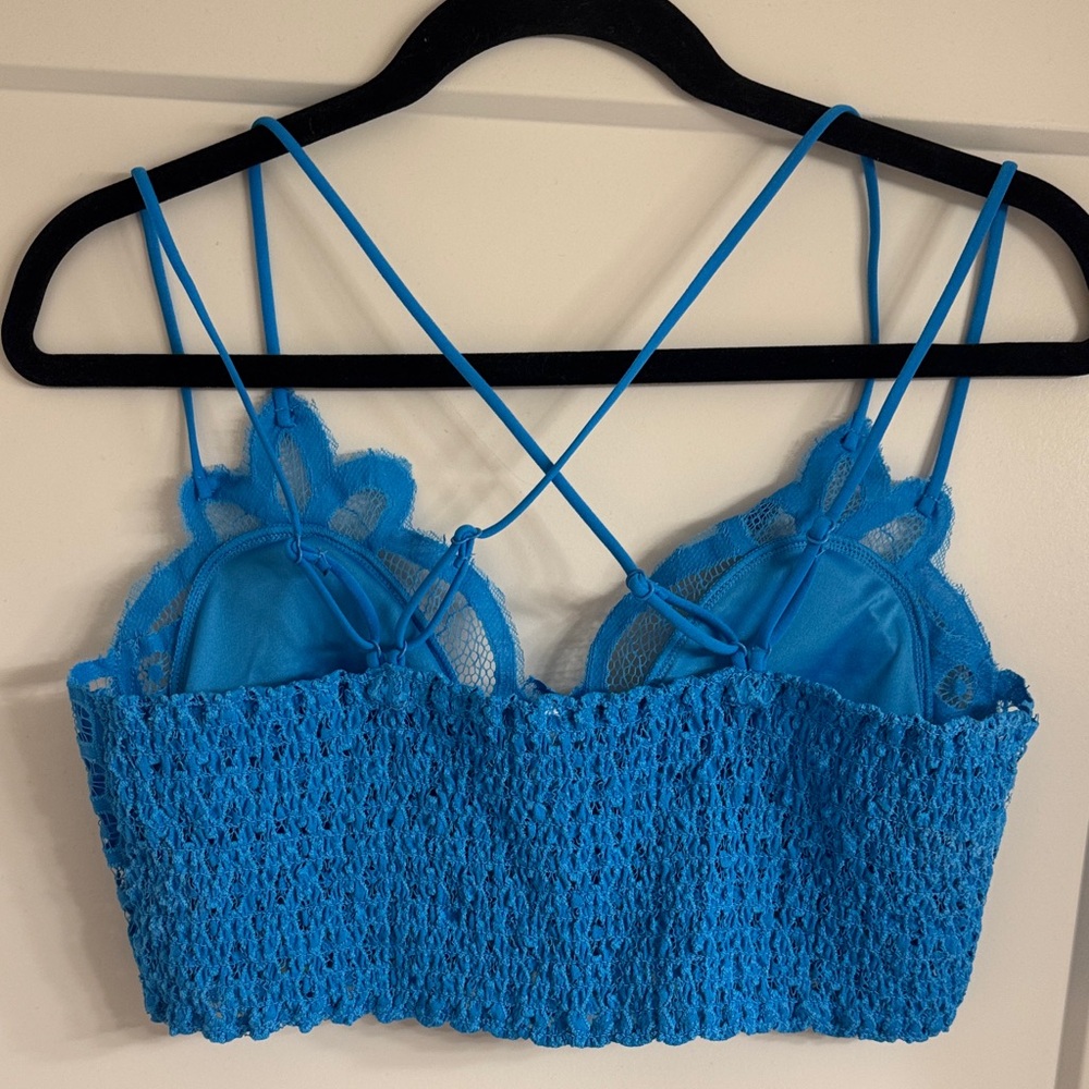 🆕 Zenana Outfitters Vibrant Blue Lace Bralette. NWT!💥 - Picture 3 of 5